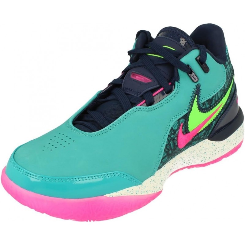 Chaussures de basket-ball LeBron NXXT Gen AMPD (FJ1566-300, Dusty Cactus/Midnight Navy/Fierce Pink/Green Strike)