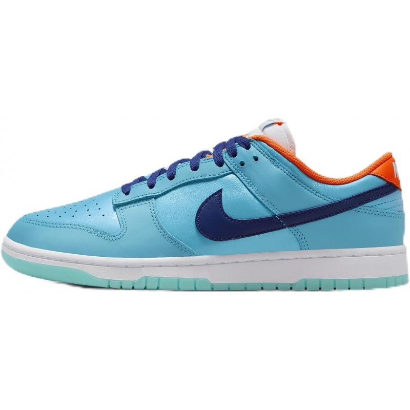 Chaussures Nike Dunk Low SE pour homme (HQ1538-416, bleu baltique/orange total/blanc/bleu royal profond)