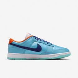 Chaussures Nike Dunk Low SE pour homme (HQ1538-416, bleu baltique/orange total/blanc/bleu royal profond)