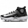 Chaussures de baseball Nike Alpha Huarache Elite 4 Mid pour homme (noir/gris fumé foncé/gris fumé clair/blanc)