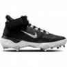 Chaussures de baseball Nike Alpha Huarache Elite 4 Mid pour homme (noir/gris fumé foncé/gris fumé clair/blanc)