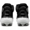 Chaussures de baseball Nike Alpha Huarache Elite 4 Mid pour homme (noir/gris fumé foncé/gris fumé clair/blanc)