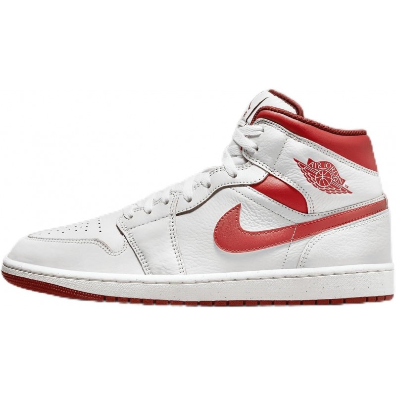 Chaussures NIKE Air Jordan 1 Mid SE pour homme (FJ3458-160, blanc/rouge dune/voile/homard)