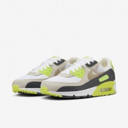 Chaussures Nike Air Max 90 pour homme (DM0029-107, blanc/cyber/gris fumé foncé/kaki)