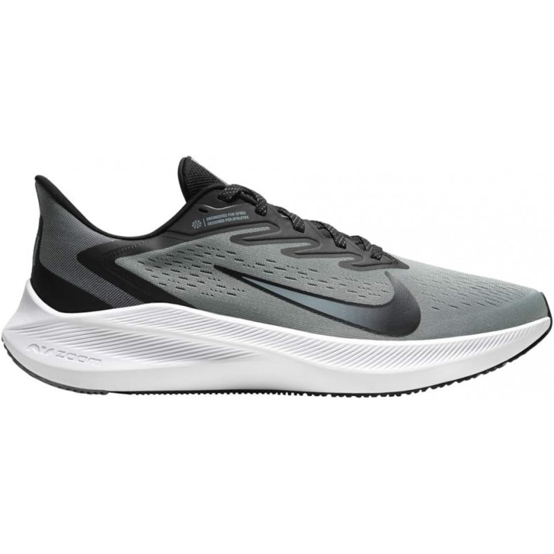 Chaussure Nike Air Zoom Winflo 7 pour homme, gris particule/blanc/noir