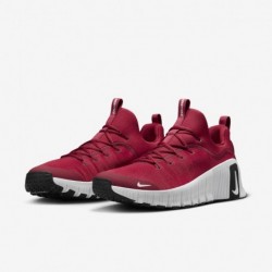 Chaussures d'entraînement Nike Free Metcon 6 (Team Bank) pour homme (HM3754-602, Team Crimson/Noir/Blanc)