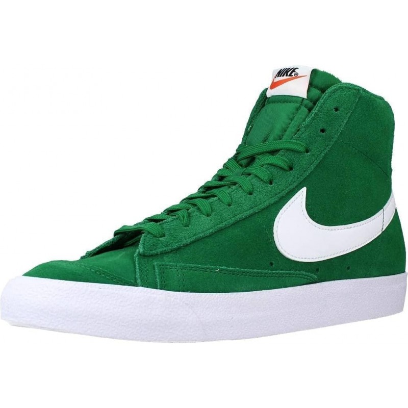 Chaussures de basket-ball Nike Blazer Mid 77 en daim vert blanc CI1172 301