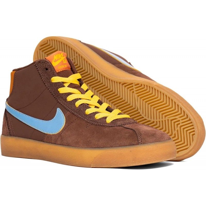 Nike SB Bruin High Top x Why So Sad? Baskets de skateboard pour homme Chaussures de basket-ball Chocolat clair