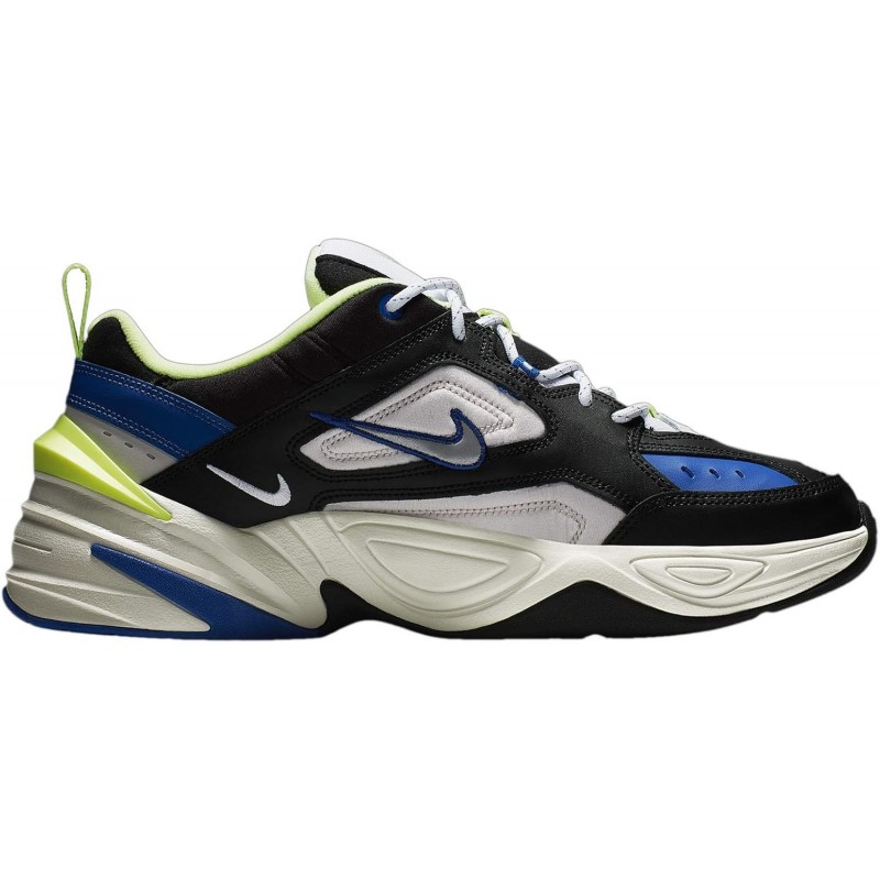 Chaussures de cross-training Nike M2K Tekno pour homme Noir/Argent métallique/Volt/Voile