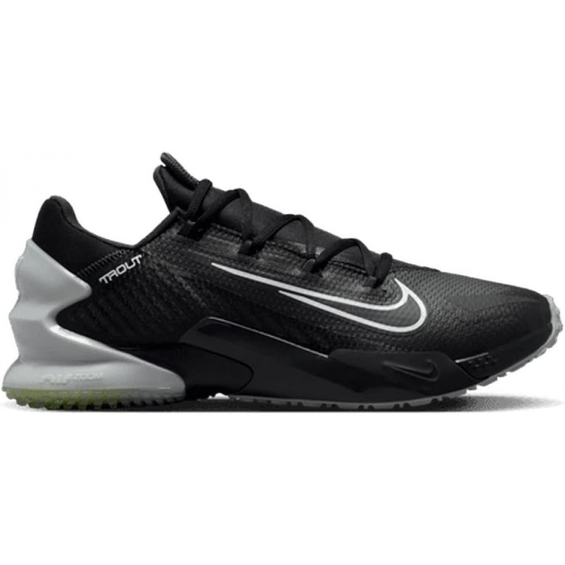 Chaussures de baseball Nike Force Zoom Trout 8 pour terrain synthétique Noir | Gris