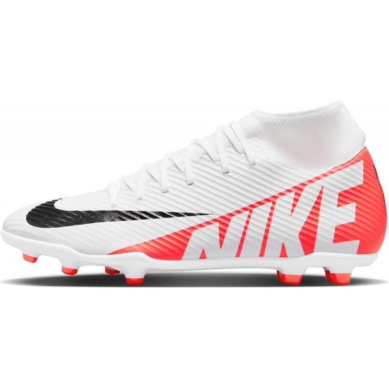 Nike Superfly 9 Club FG/MG, Alta pour homme, rouge cramoisi brillant, blanc et noir