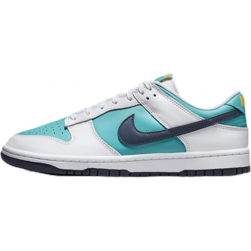 Chaussures Nike Dunk Low Retro pour homme (HF4850-345, Dusty Cactus/Blanc/Rose coureur/Bleu tonnerre)