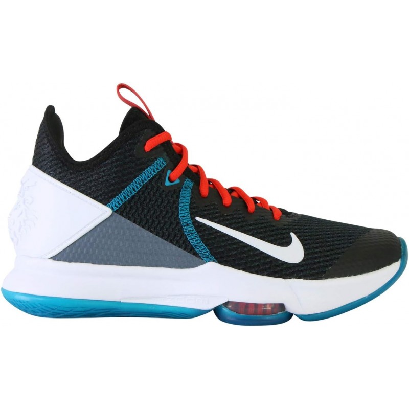 Chaussure de basket-ball Nike pour homme, noir, blanc, rouge chili, bleu verre, DK, gris fumé, rouge univ