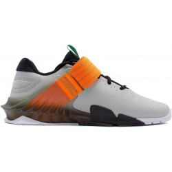 Chaussures d'haltérophilie Nike Savaleos (CV5708-083, Gris brouillard/Gris fumée foncé/Orange total)