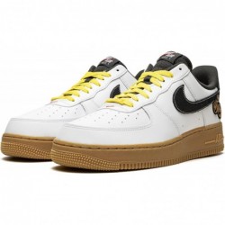 Chaussure Nike Air Force 1 pour homme, blanc/jaune/marron gomme