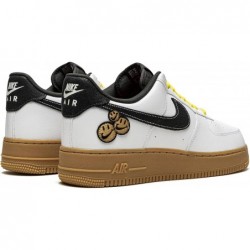 Chaussure Nike Air Force 1 pour homme, blanc/jaune/marron gomme