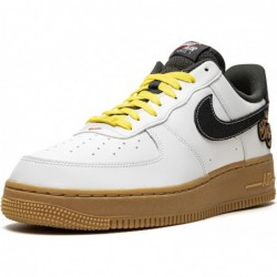 Chaussure Nike Air Force 1 pour homme, blanc/jaune/marron gomme