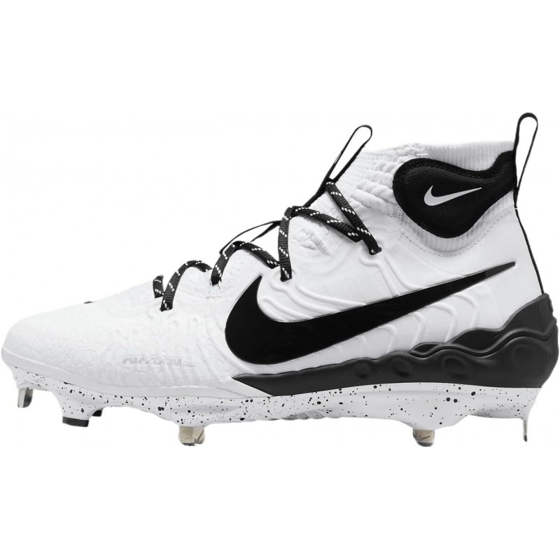 Chaussures de baseball Nike Alpha Huarache NXT pour homme (DJ6517-107, blanc/platine pur/noir)