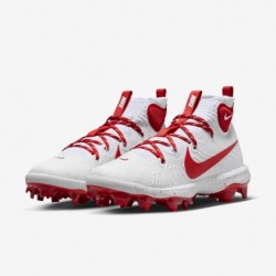 Chaussures de baseball Nike Alpha Huarache NXT MCS pour homme (DJ6519-106, blanc/rouge université)