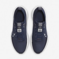 Chaussures de course sur route Nike Interact Run pour homme (FD2291-402, bleu marine/gris/blanc/teinte platine)