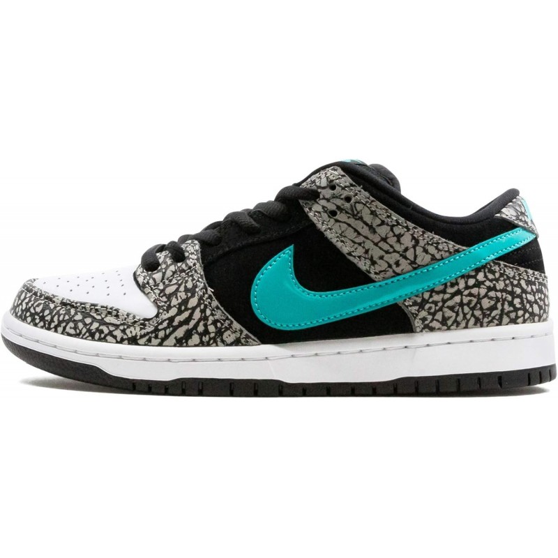 Nike SB Dunk Low Pro Elephant pour homme, gris moyen/noir/blanc/transparent