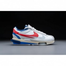 Nike Homme Cortez 4.0 DQ0581 100 Sacai - Blanc/Rouge/Bleu