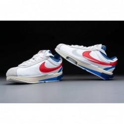 Nike Homme Cortez 4.0 DQ0581 100 Sacai - Blanc/Rouge/Bleu