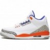 Nike Air Jordan 3 Retro Knicks pour homme, blanc/Old Royal University Ora