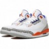 Nike Air Jordan 3 Retro Knicks pour homme, blanc/Old Royal University Ora