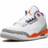 Nike Air Jordan 3 Retro Knicks pour homme, blanc/Old Royal University Ora