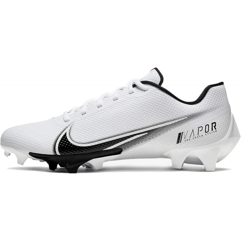 Chaussure de football à crampons Nike Vapor Edge Speed 360 pour homme Cd0082-100 Taille 15 Blanc/Noir