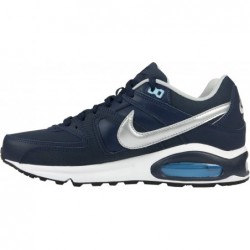 Nike Air Max Command Leather Baskets de course pour hommes 749760 Chaussures de sport (Obsidian Metallic Silver 401)